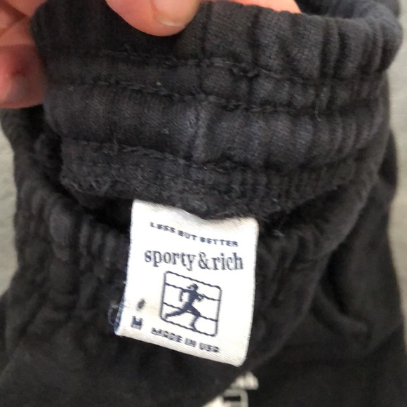Sporty and Rich Black Warmup Sweatpants - Picture 3 of 3